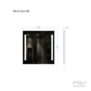Зеркало Neve Duo 80 с подсветкой